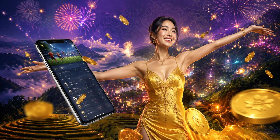Người chơi đặt cược thể thao tại Sapa với ánh đèn neon đặc trưng phố núi